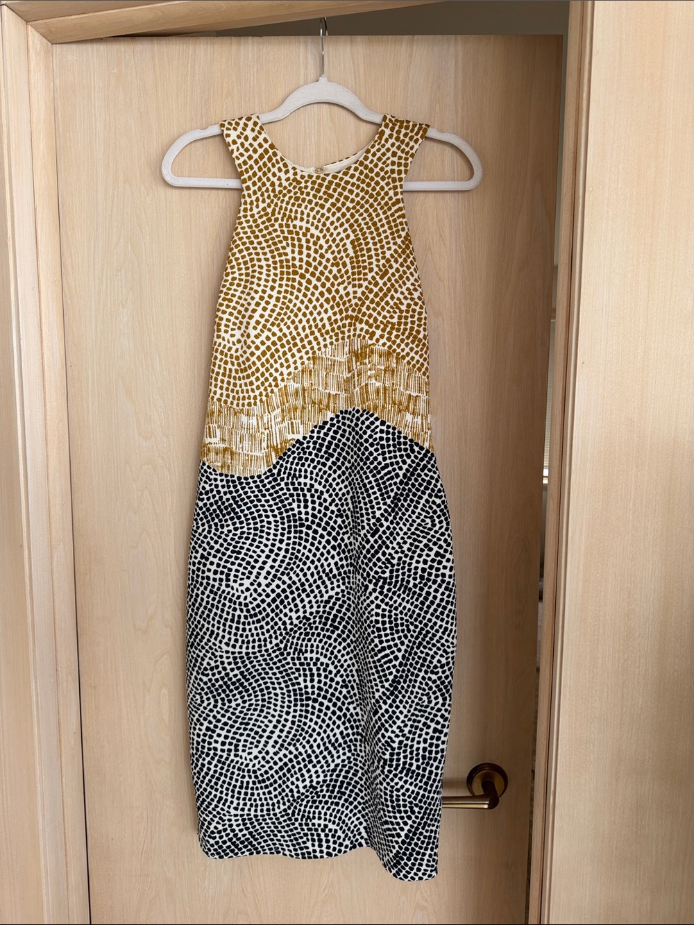 H&M Gold and Black Patterned Maxi Dress